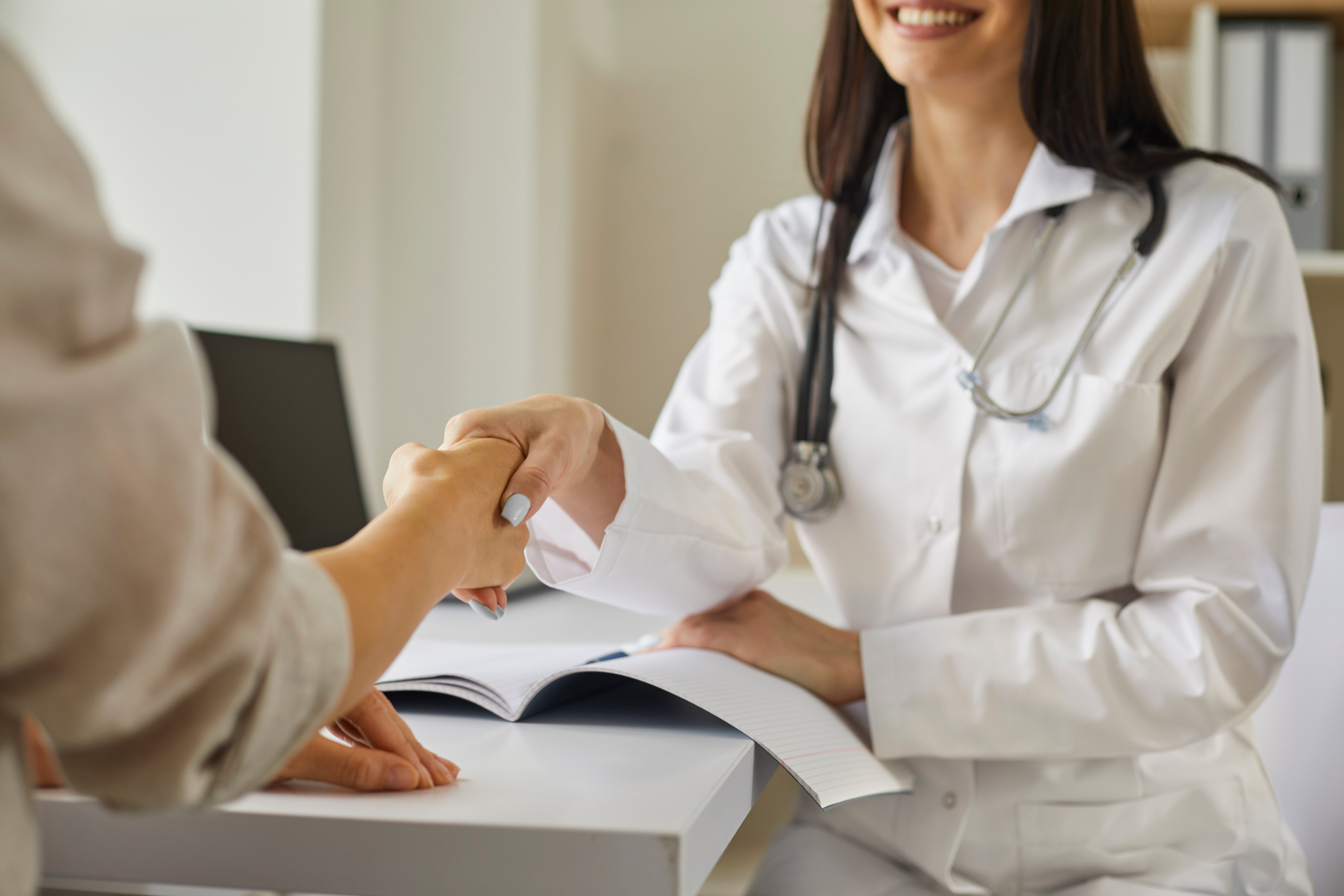 Doctor greeting Patient